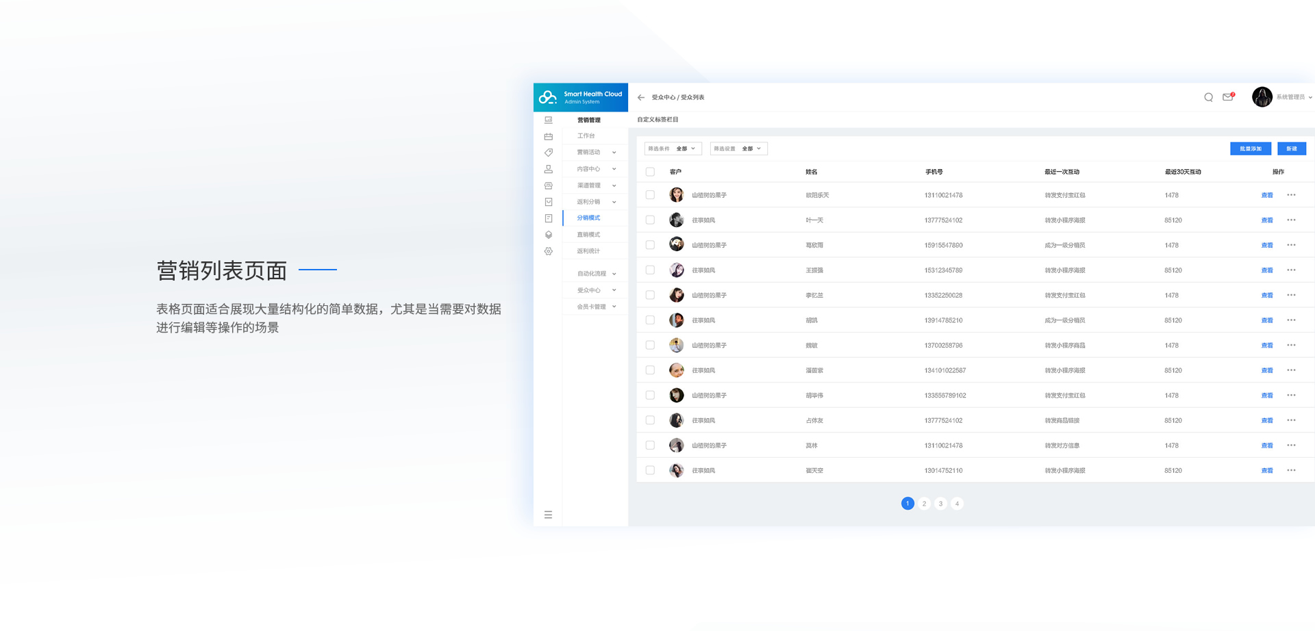智能健康云后台管理系统ui设计/前端开发/系统开发